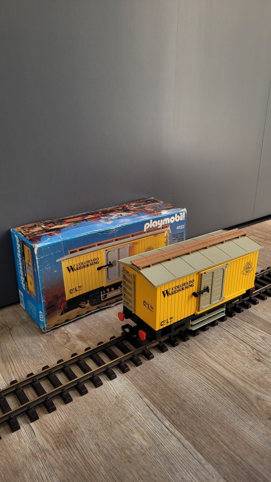 Playmobil 4122 western trein wagon lgb rails, Ophalen of Verzenden, Gebruikt, Complete set, Voertuig