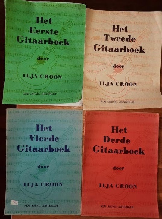 gitaar lesboeken-Gitaarboek Ilja Croon deel 1 ,2, 3, 4, Muziek en Instrumenten, Bladmuziek, Gebruikt, Les of Cursus, Overige genres
