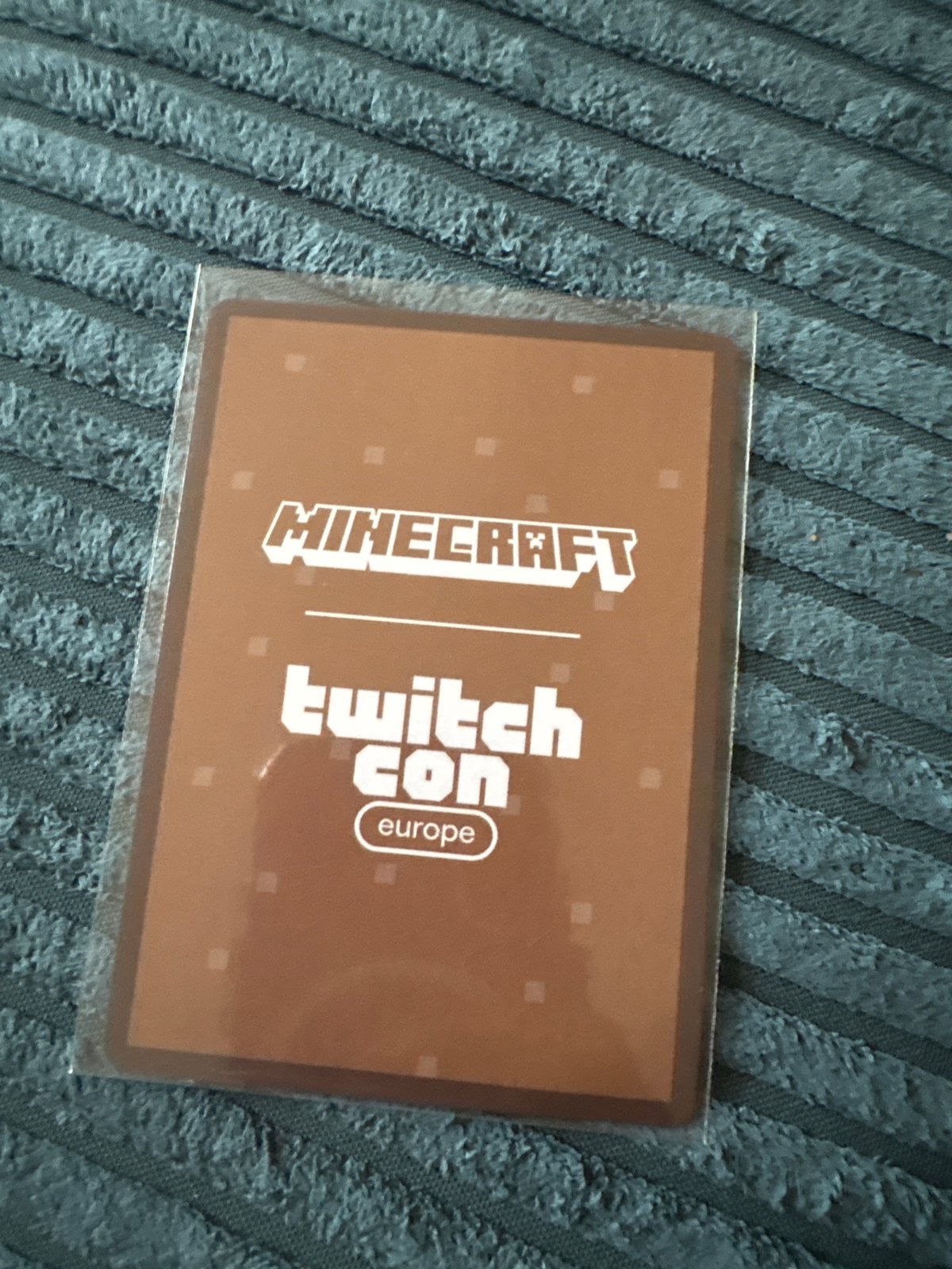 Minecraft TwitchCon Europe Cape Kaart, Ophalen of Verzenden, Nieuw