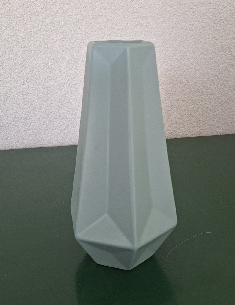 Vaas, zeshoekig, mintgroen, 20 cm hoog, Ikea Livslang, zgan, Ophalen of Verzenden, Zo goed als nieuw, Geschikt voor droogbloemen