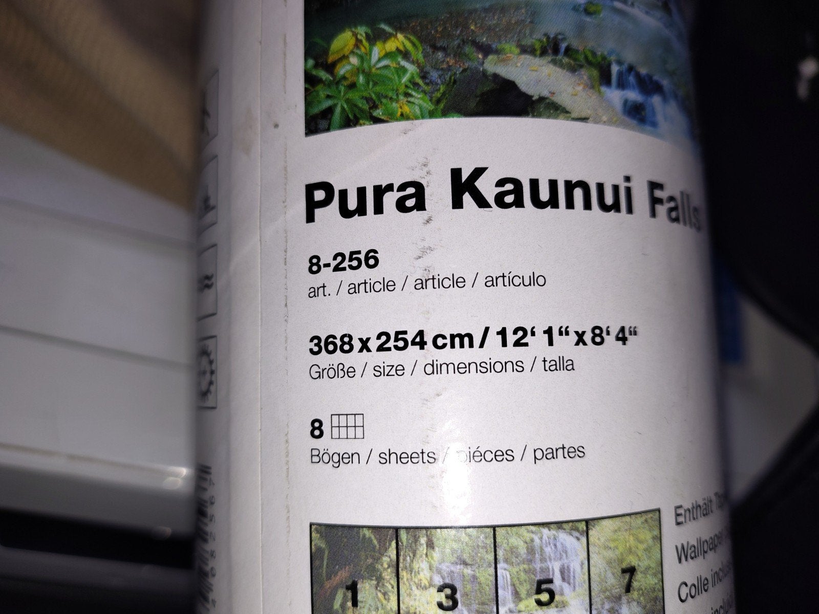Fotobehang Pura Kaunui Falls 368x254 cm, Ophalen, Natuurlijk, Overige merken, Fotobehang
