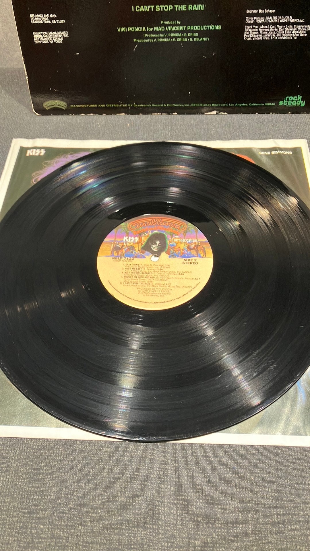 Kiss. —  Peter Criss.  ( incl poster ), LP, Gebruikt, Beschermende buitenhoes, Ophalen of Verzenden