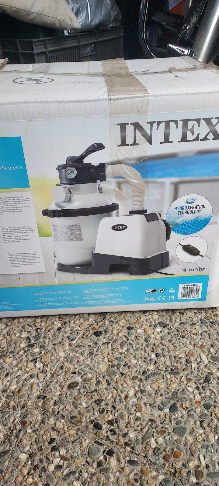 Intex zandfilterpomp 4m³/uur met Hydro Aeration Technology, Ophalen, Nieuw, Zwembadpomp
