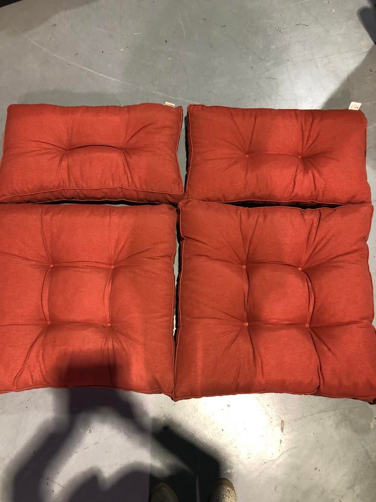 Buiten lounge kussens terracotta, Ophalen of Verzenden, Zo goed als nieuw