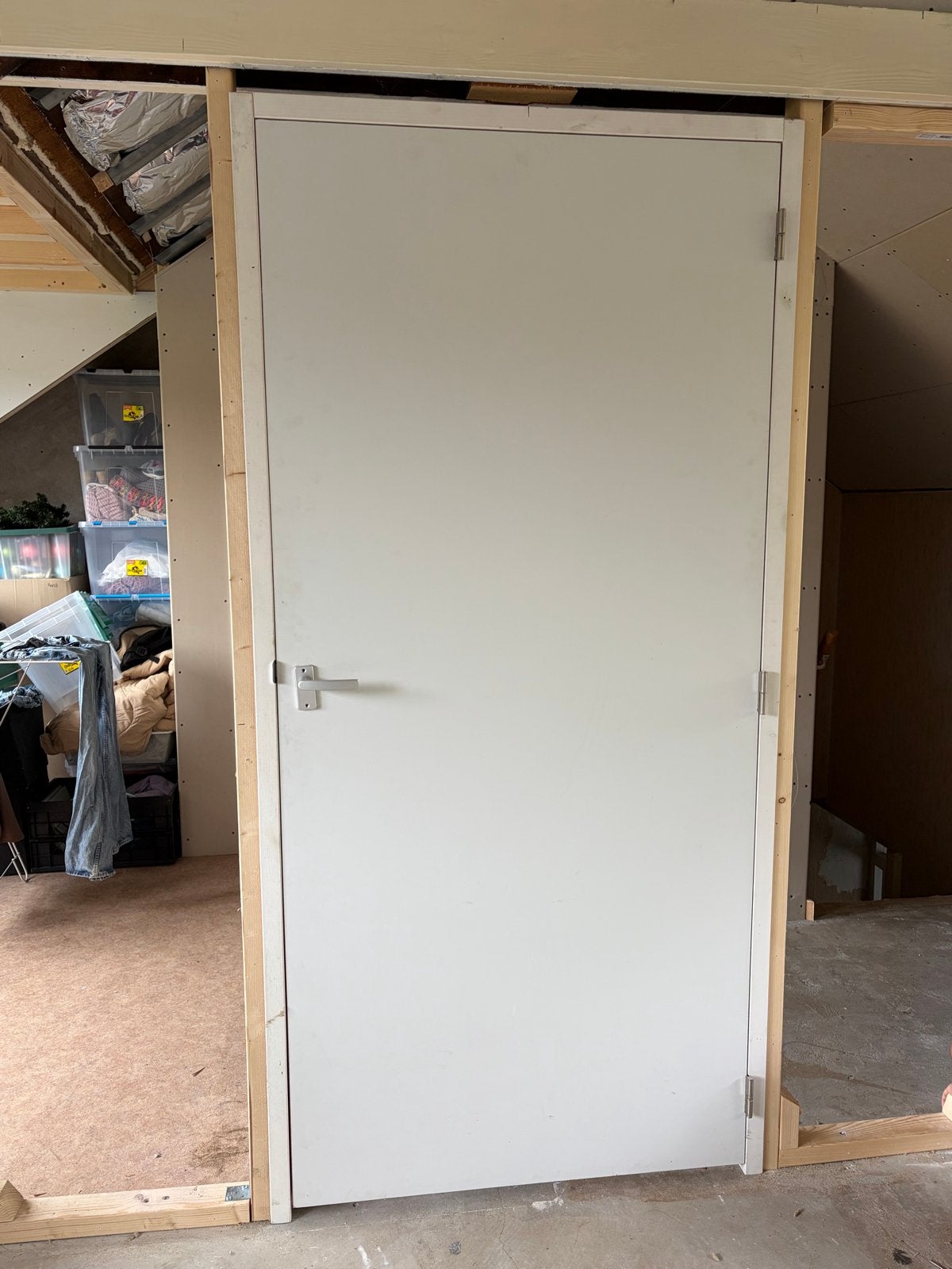 Deur met passend deurkozijn, Doe-het-zelf en Verbouw, Ophalen, 80 tot 100 cm, Binnendeur, Zo goed als nieuw