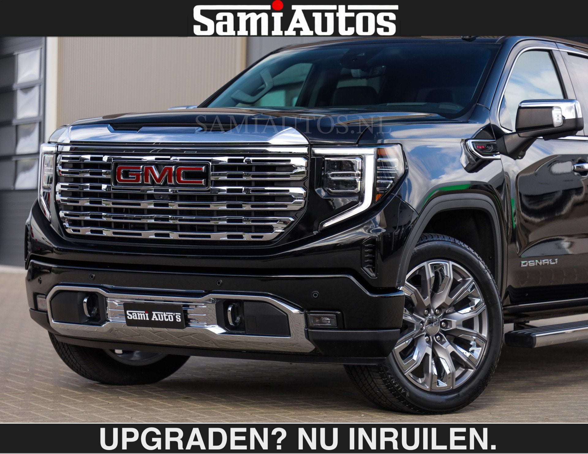 GMC Sierra DENALI 6.2 V8 426PK €79950,- excl | Full Option, Auto's, Dealer onderhouden, Met garantie (alle), 426 pk, Zwart
