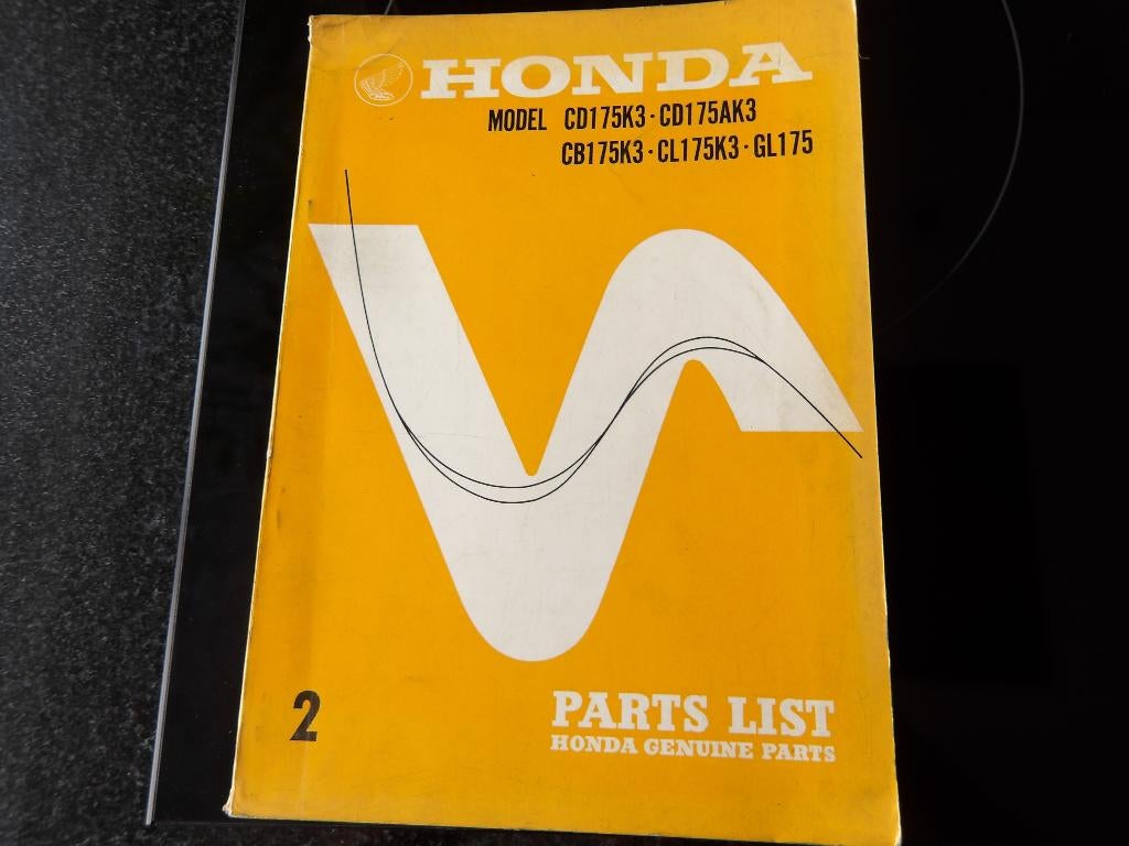 Onderdelenboek HONDA CD175 K3 AK3 CB175K3 CL175K3 GL175, Motoren, Verzenden, Honda