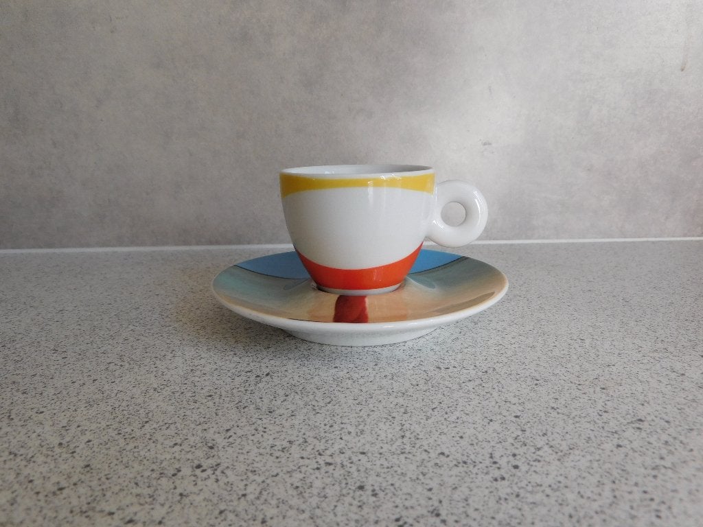 Cup and saucer Espresso 50 ml. 2002 Illy Collection, Ophalen of Verzenden, Zo goed als nieuw, Overige stijlen, Kop(pen) en/of Schotel(s)