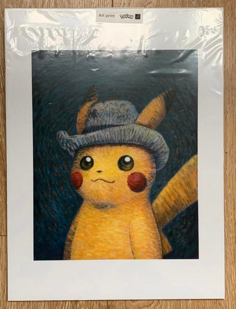 Pokémon x Van Gogh - Pikachu Art Print 44,5x37,2 cm *SEALED*, Hobby en Vrije tijd, Verzamelkaartspellen | Pokémon, Ophalen of Verzenden