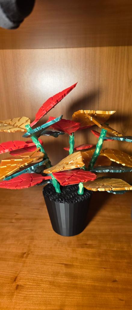 Kleurrijke 3D-geprinte kunstplant in pot, Ophalen of Verzenden