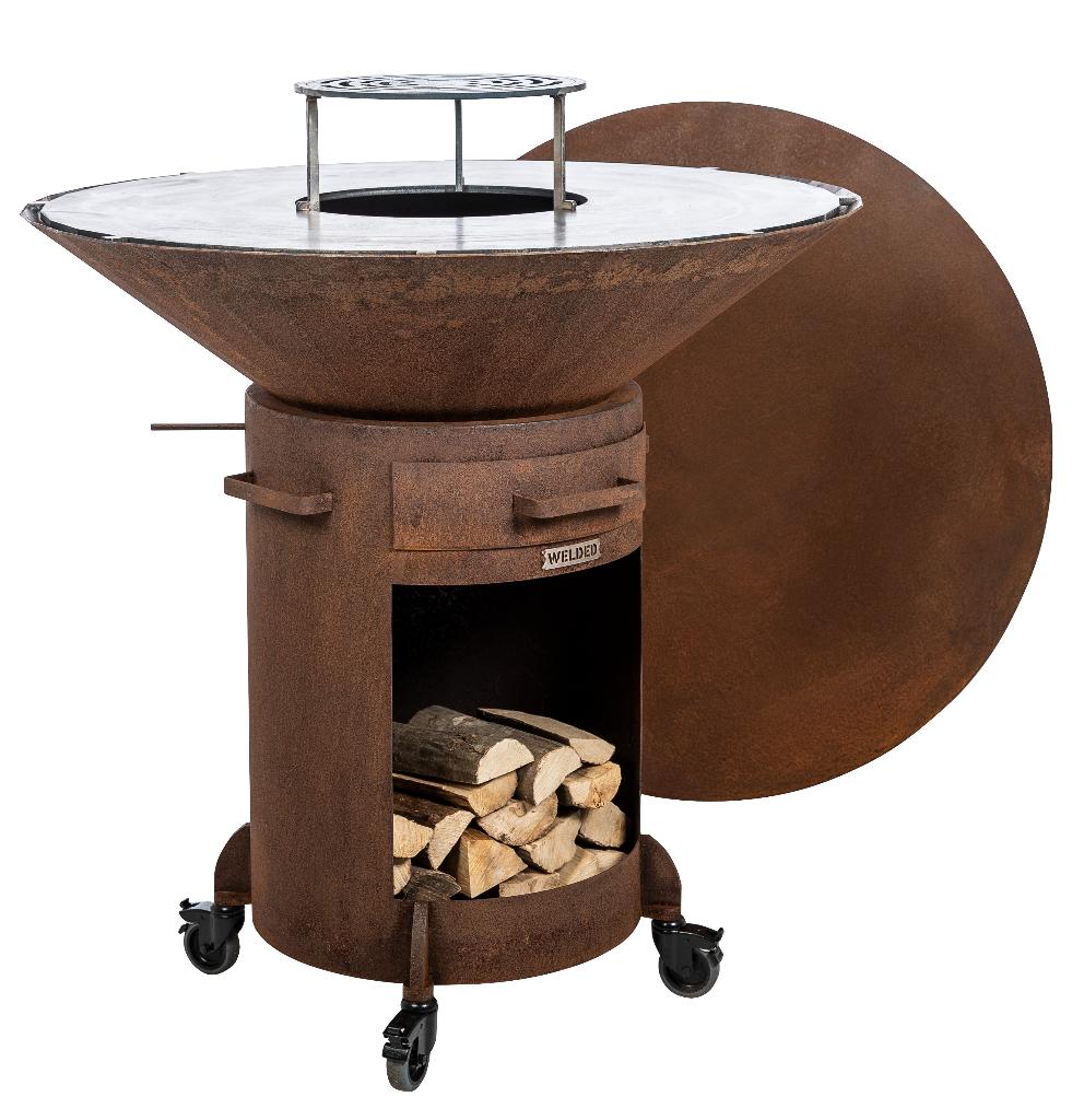 WELDED Barrel 1000–Exclusieve PLANCHA BBQ -Handgemaakt in NL, Tuin en Terras, Houtskoolbarbecues, Nieuw, Met accessoires, Ophalen of Verzenden