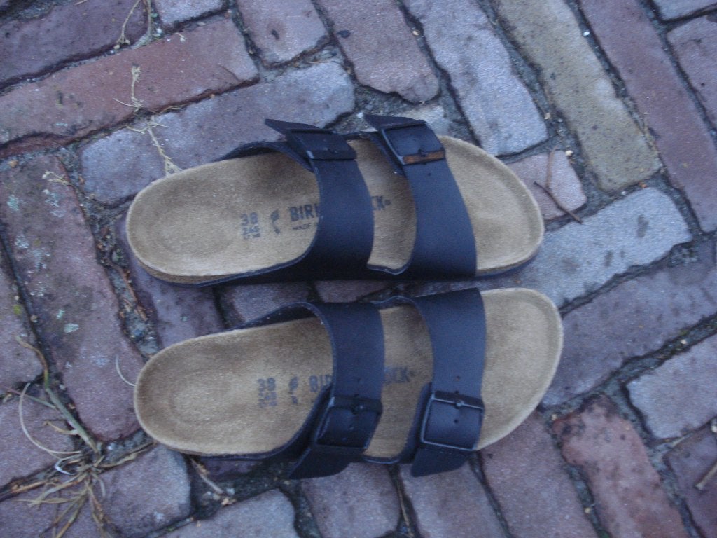 BIRKENSTOCK ARIZONA ZWART 38 NU GRATIS VERZENDING PER POST, Kleding | Dames, Slippers, Verzenden, Zwart, Zo goed als nieuw