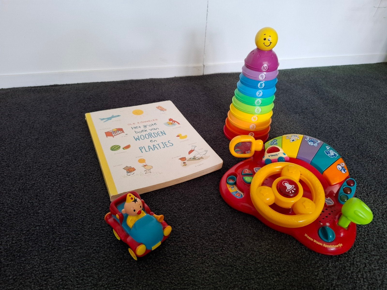 VTech Vrolijke Vormen Speeltafel, stapeltoren en boek, Ophalen of Verzenden, Gebruikt, Overige typen, Met licht