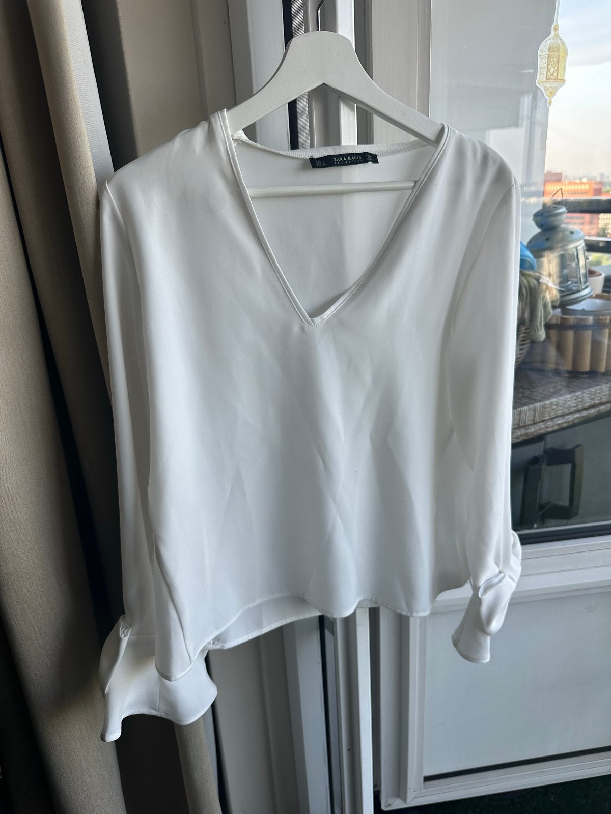Dames blouse met strikdetails van Zara Basic, Ophalen of Verzenden, Zo goed als nieuw, Maat 42/44 (L), Overige kleuren
