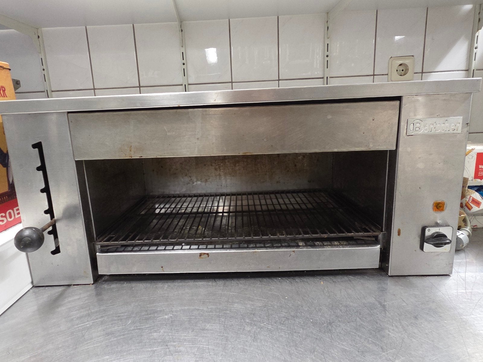 Bartscher RVS salamander grill elektrisch 3000W - model 511, Ophalen, Minder dan 45 cm, Gebruikt, 60 cm of meer