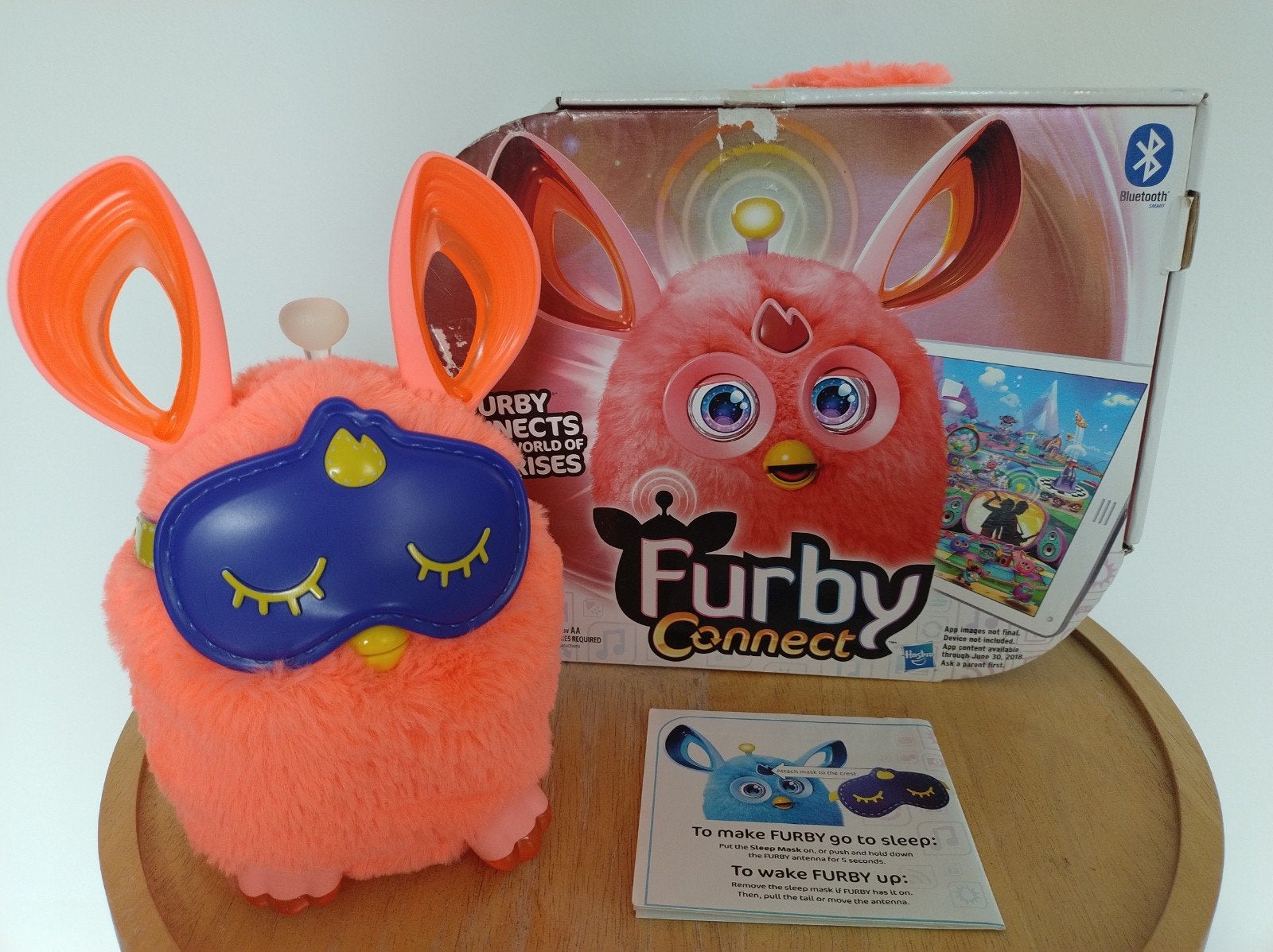 Furby Connect koraar kleur met doos en Slaapmasker - Interac, Ophalen of Verzenden, Zo goed als nieuw, Jongen of Meisje