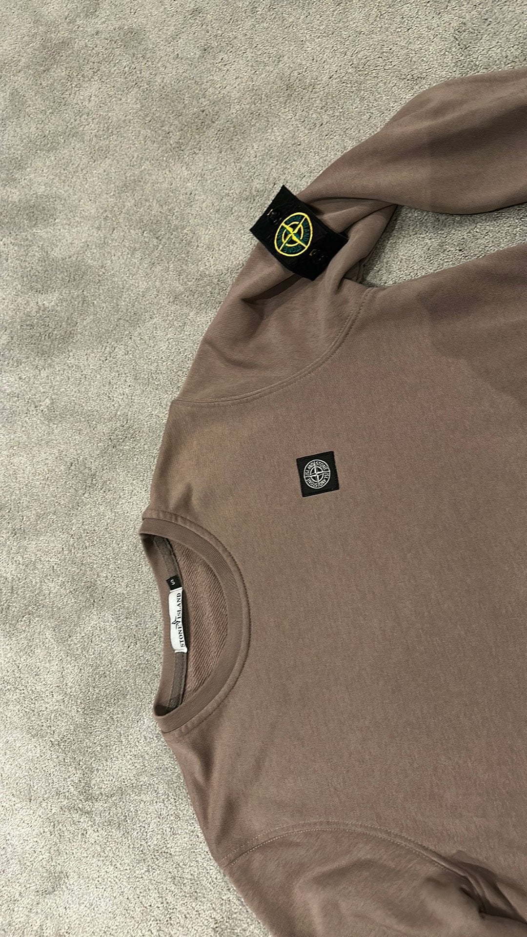 Stone island taupe bruine trui s 36, Verzenden, Zo goed als nieuw, Bruin