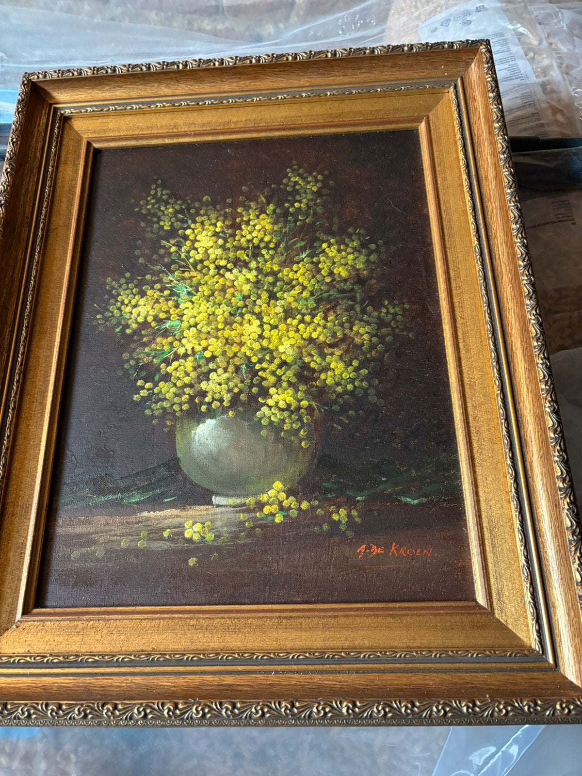 kunstwerk getekend, Antiek en Kunst, Kunst | Schilderijen | Klassiek, Ophalen of Verzenden