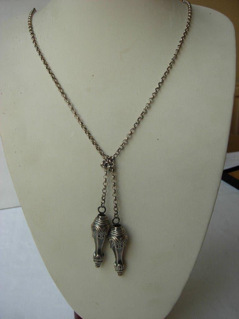 ZILVEREN ANTIEKE KETTING, Verzenden, Zilver, Ketting