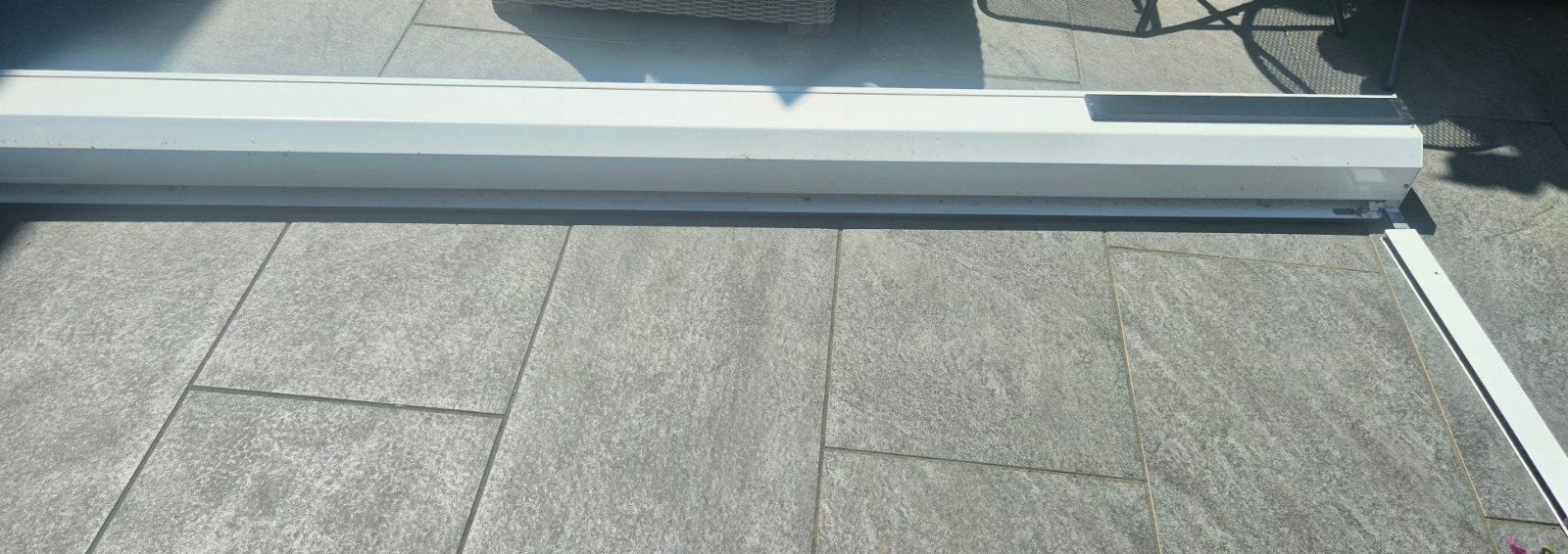SUNMASTER ROLLUIK - Wit, 2848x1200mm, Solar Brel Motor, Ophalen, Zo goed als nieuw