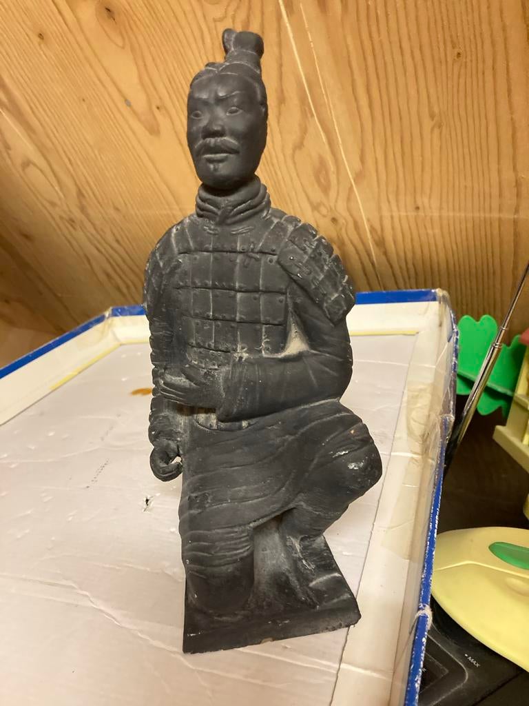 Terracotta Krijger Beeldje - Zwart, Verzamelen, Beelden en Beeldjes, Ophalen, Gebruikt, Overige typen