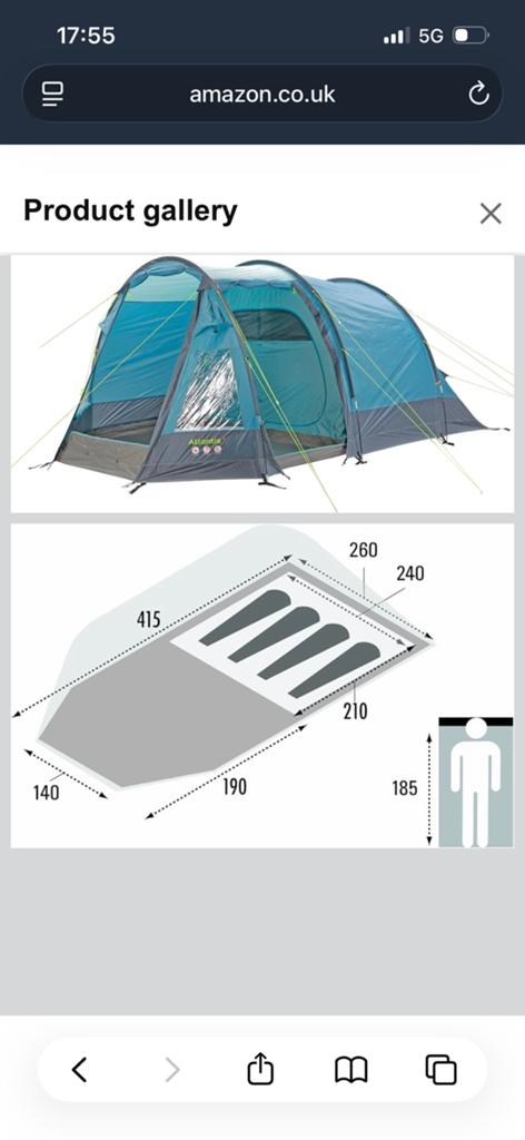 Festivaltent 4p, Ophalen, Gebruikt, Tot en met 4