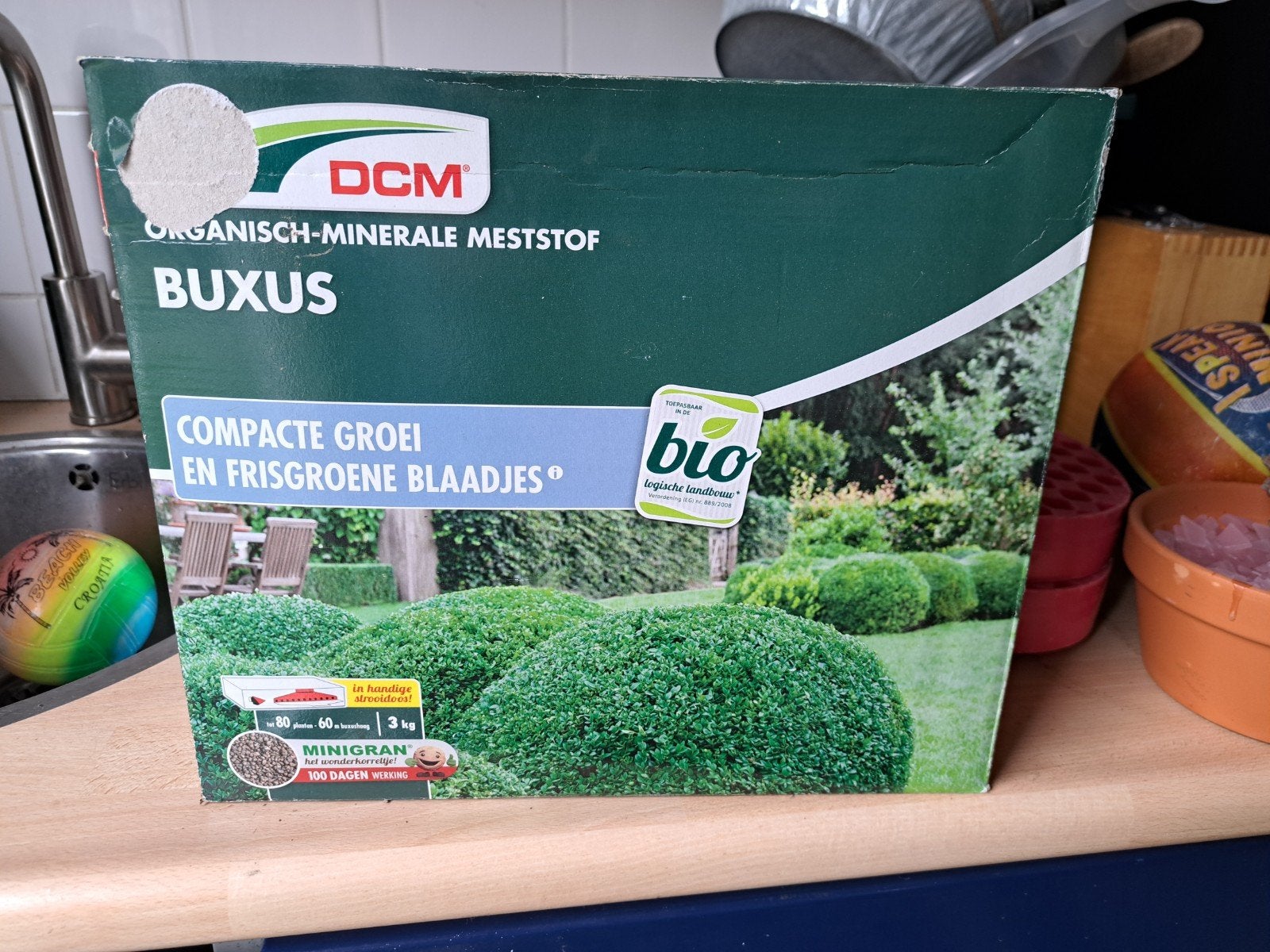 DCM Organisch-Minerale Meststof Buxus 3kg 1.5 doos, Ophalen, Kunstmest