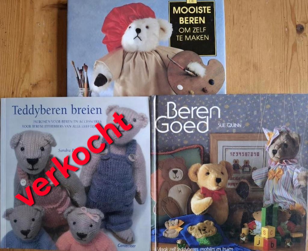 Zelf teddyberen maken – 2 berenboeken €12,50,-, Ophalen of Verzenden, Zo goed als nieuw, Dieren, Overige typen