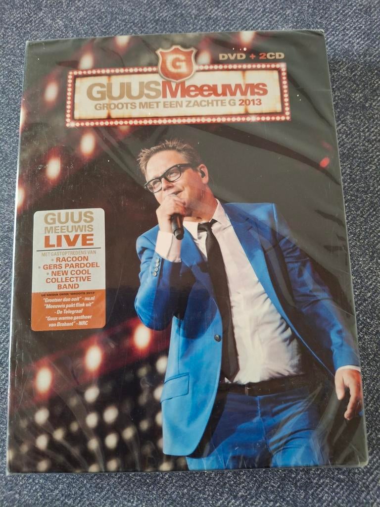 Guus Meeuwis Groots met een zachte G 2013 DVD + 2CD, Alle leeftijden, Ophalen, Nieuw in verpakking