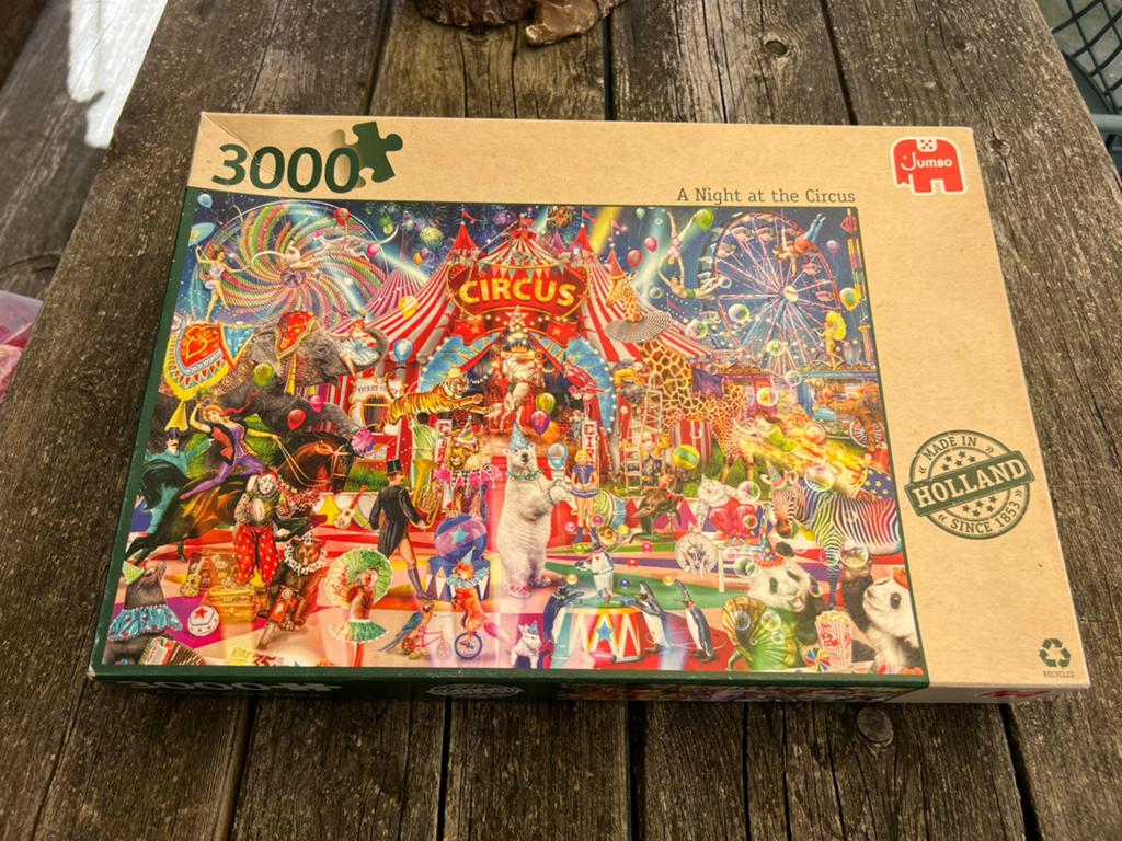 Jumbo puzzel 3000 stukjes Een avond in het circus, Ophalen of Verzenden, Meer dan 1500 stukjes, Zo goed als nieuw