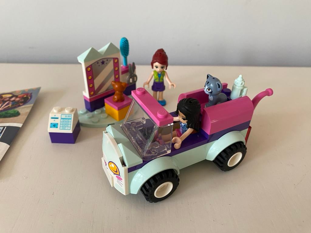 Lego Friends Kattenwagen 41439 met minifiguur en accessoires, Lego, Friends, Ophalen of Verzenden, Zo goed als nieuw
