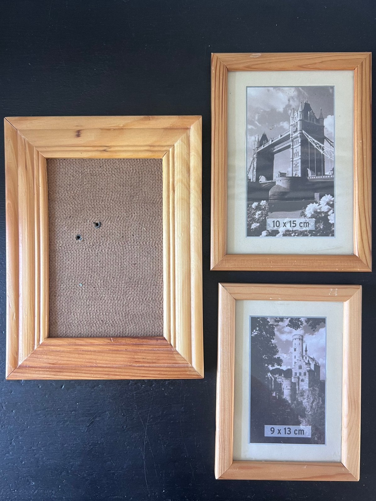 Houten fotolijstjes, 3 exemplaren - nieuw, Ophalen of Verzenden, Nieuw, Standaard fotolijst, Hout