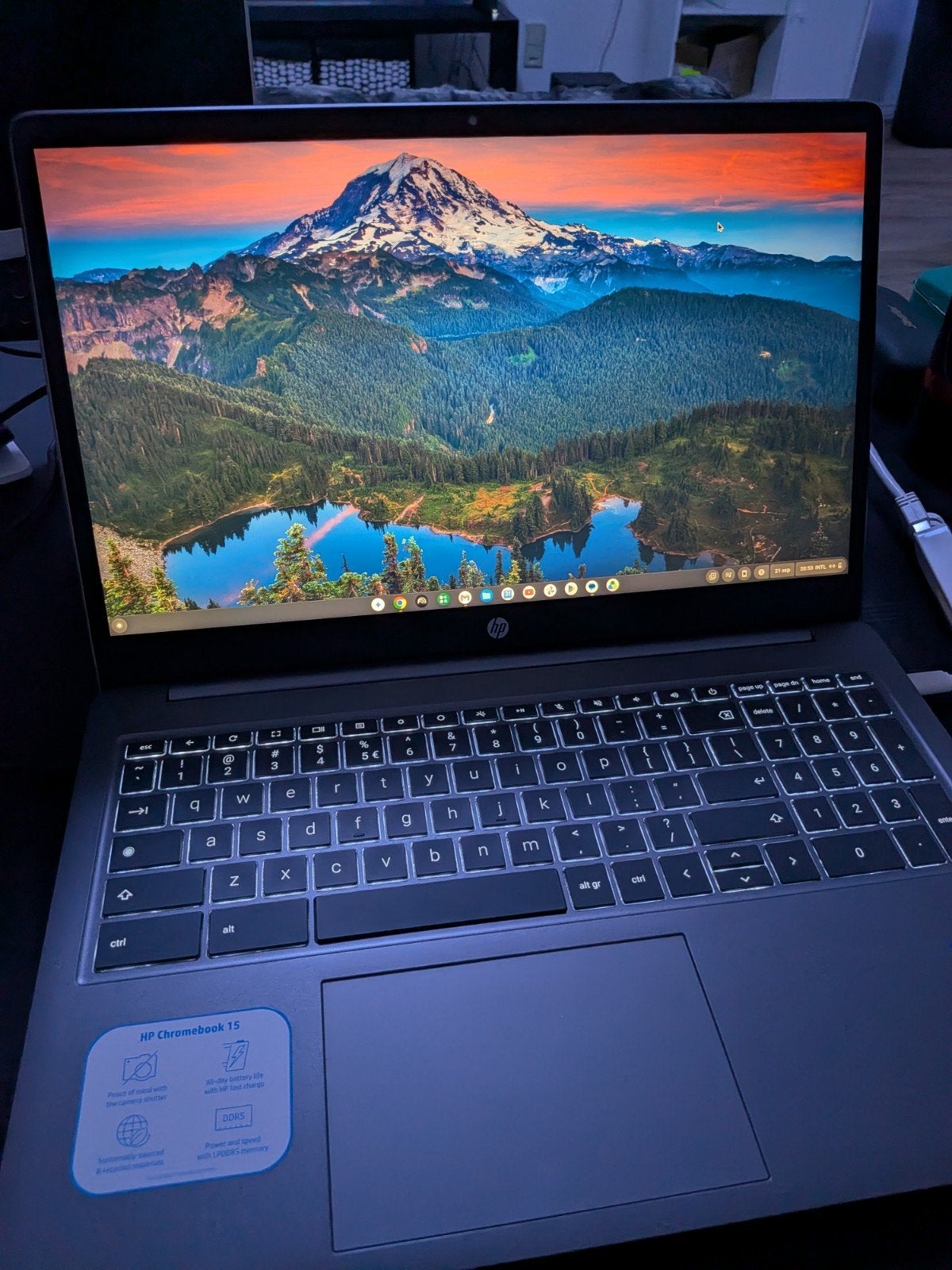 HP Chromebook Plus 15a-nb0250nd - Nieuwe batterij!, Computers en Software, Gebruikt, 15 inch, Qwerty, 8 GB