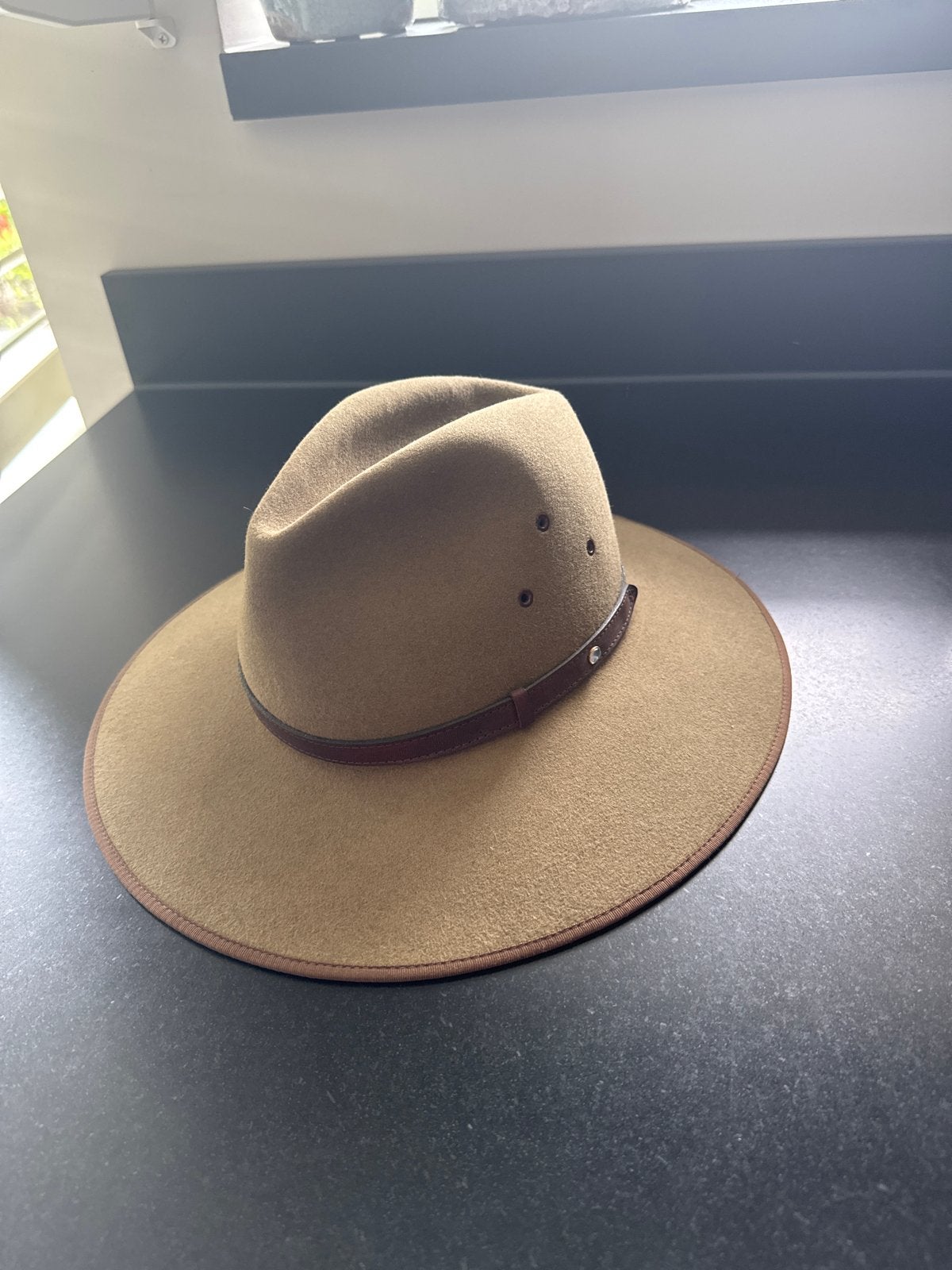 Akubra Coober Pedy Hoed - Maat 55, Ophalen of Verzenden, Zo goed als nieuw, 57 cm (M, 7⅛ inch) of minder, Hoed