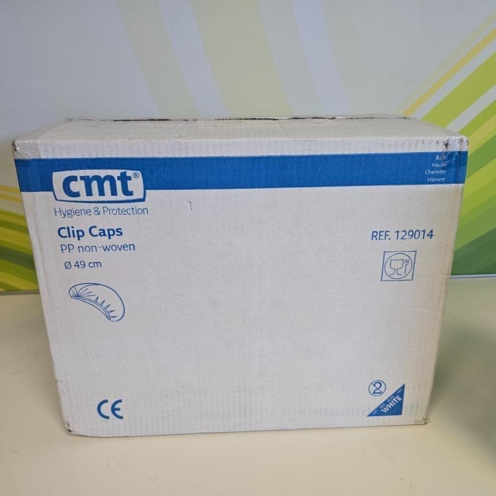 Haarnetje wit CMT clip caps PP non-woven 49 cm ``NIEUW``, Diversen, Ophalen, Nieuw