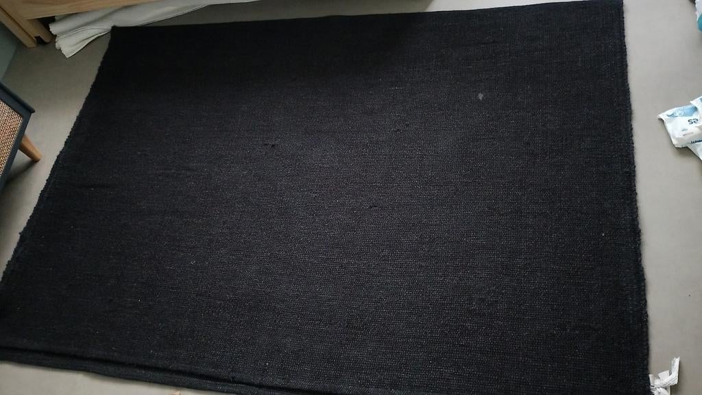 Zara Home wollen vloerkleed, Zwart, 150 tot 200 cm, 200 cm of meer, Ophalen of Verzenden
