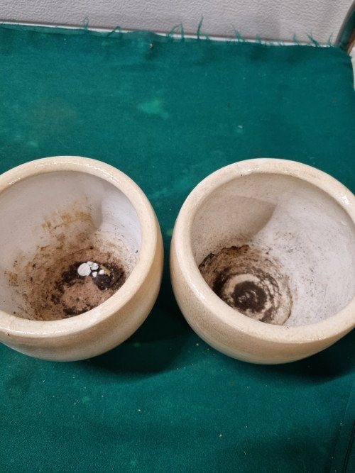 bloempotten creme rond aardwerk, Ophalen of Verzenden, 'T Olde Gre-j, Info@toldegrej.nl, Endepoelstraat 20f Didam