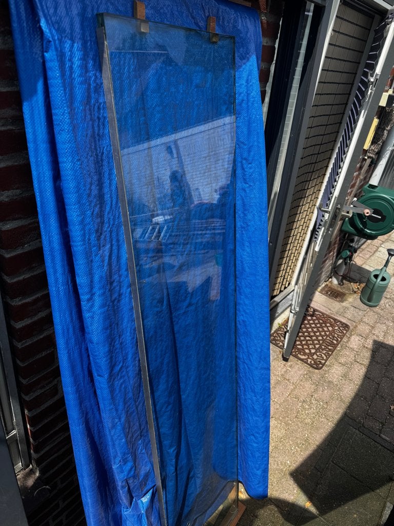 Vijverraam 184 cm lang 42,5 cm hoog (gehard gelaagd glas), Tuin en Terras, Ophalen, Gebruikt, Overige typen