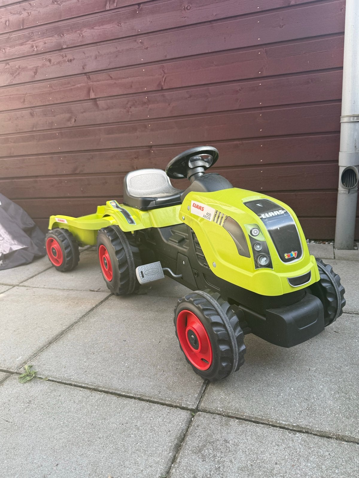 Smoby Claas Farmer Xl Traktor + aanhangwagen. Kinder trap, Ophalen, Zo goed als nieuw