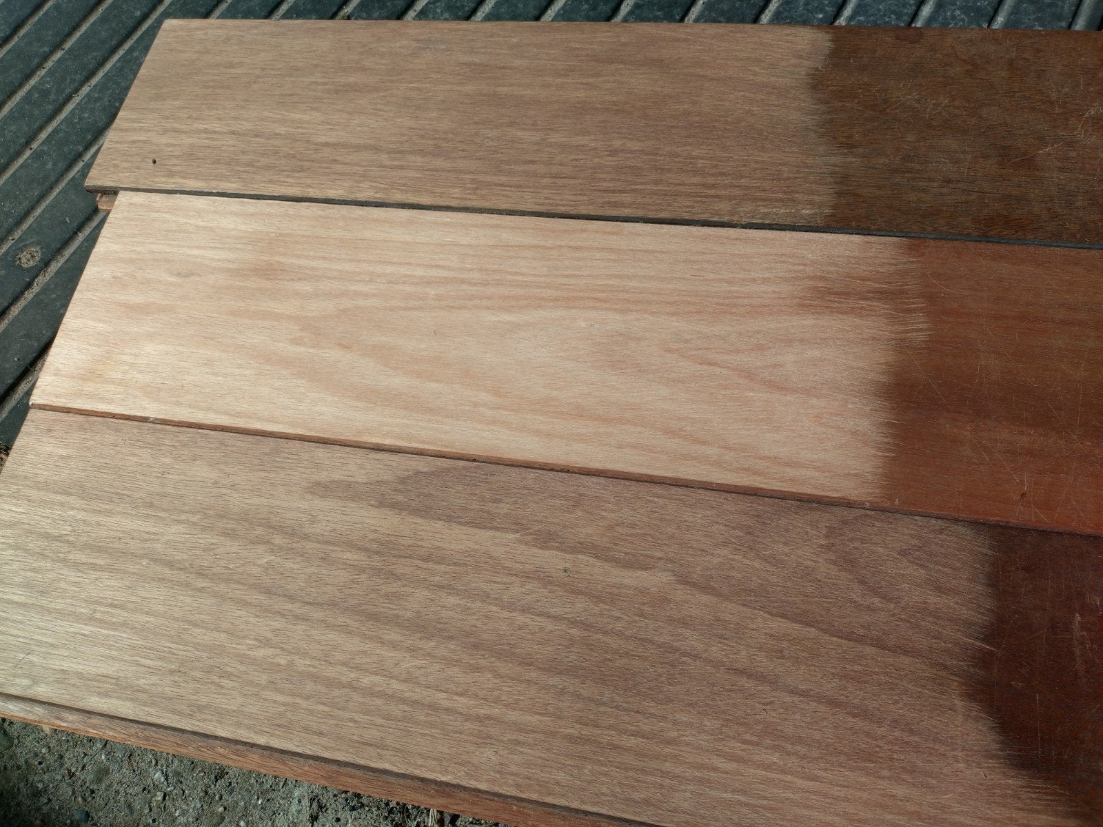 Prachtige Brazilian teak vloer, ong 30 m2., Doe-het-zelf en Verbouw, Ophalen, Gebruikt, Vloerdelen of -planken, 10 m² of meer