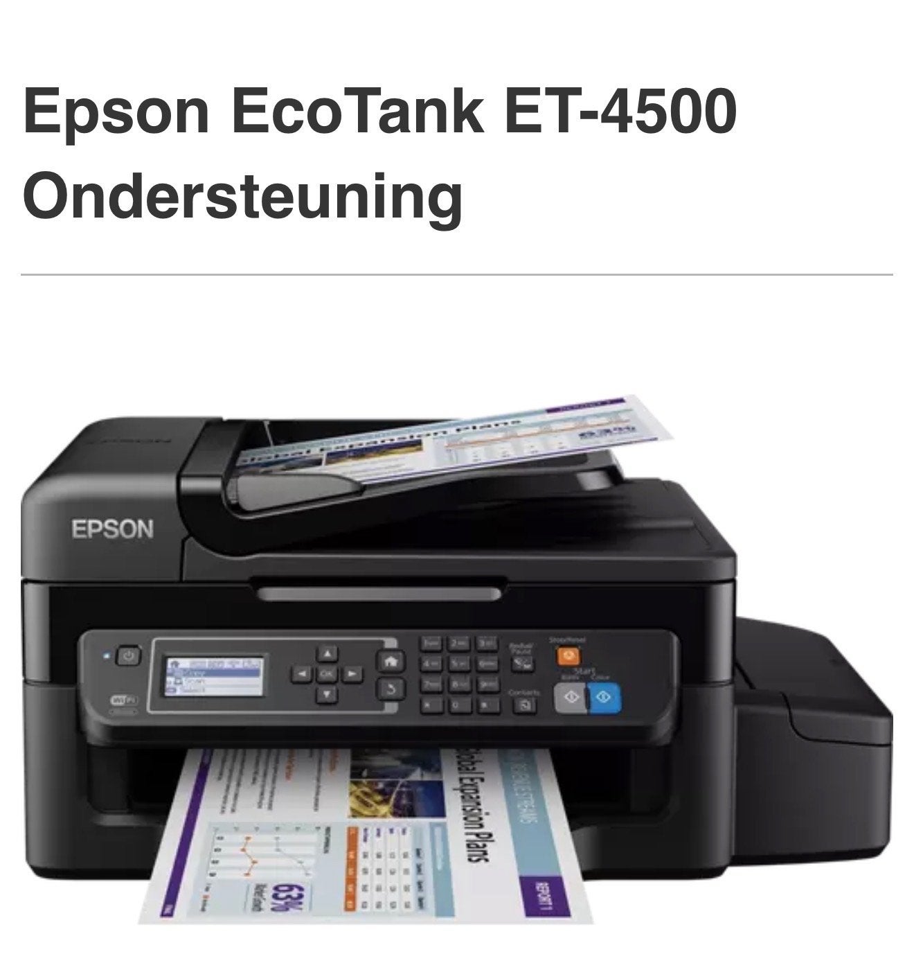 Epson ET-4500 All-in-One Inkjet Printer, Computers en Software, Printers, Ophalen, Gebruikt, Faxen, Inkjetprinter