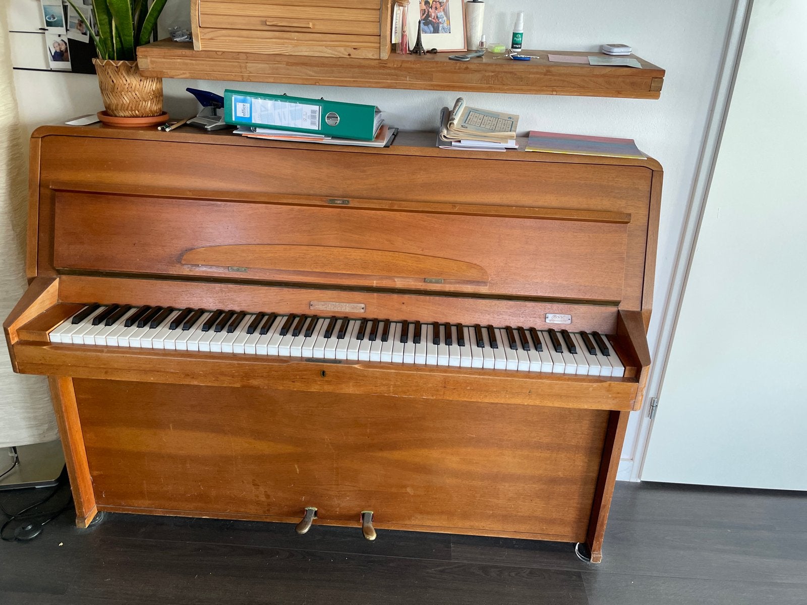 Mooie gebruikte piano - ideaal voor beginners, Ophalen, Gebruikt, Bruin, Piano