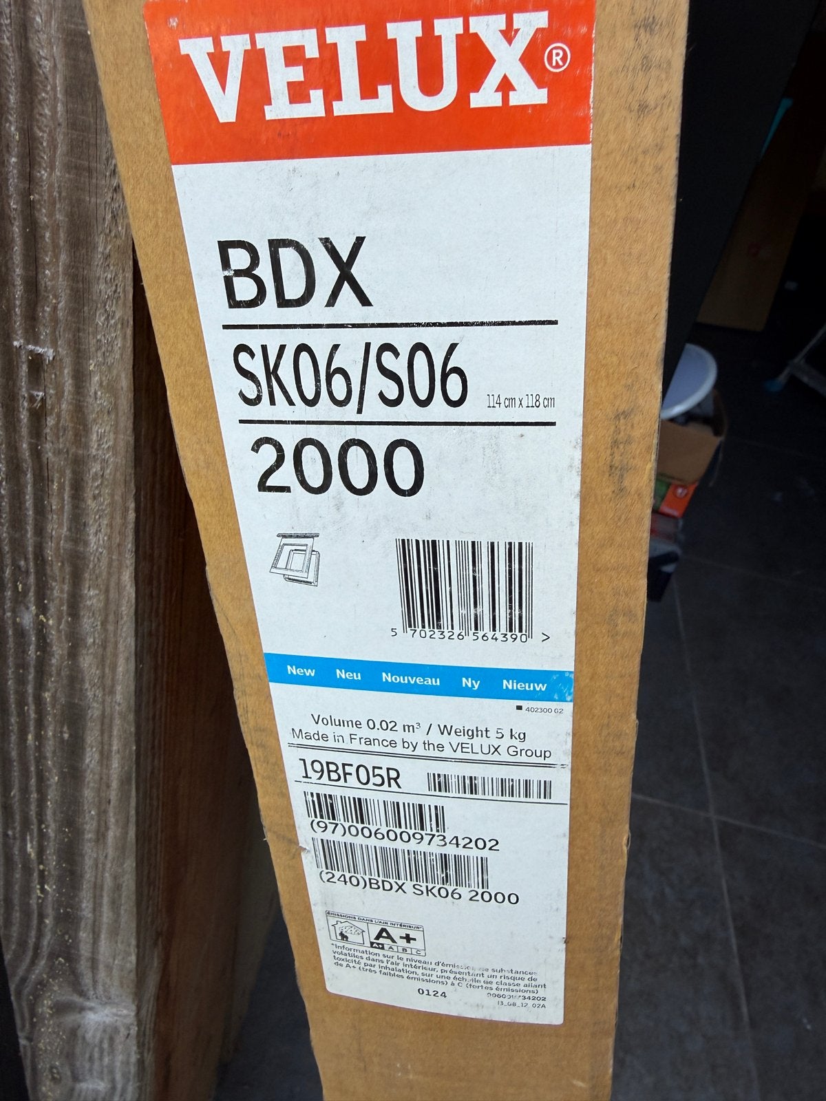VELUX BDX SK06/S06 2000 – Nieuw in doos, Doe-het-zelf en Verbouw, Glas en Ramen, Ophalen, Nieuw, Dakraam, 80 tot 120 cm