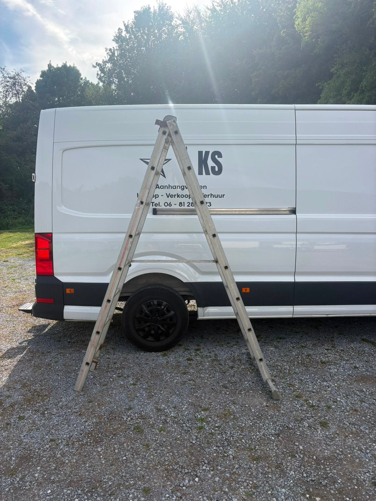Aluminium ladder 4,2m te huur!, Ophalen, Zo goed als nieuw, 4 meter of meer