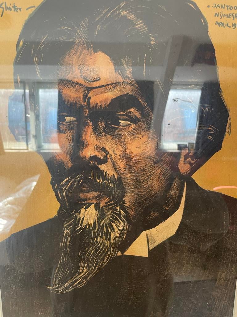 Jan Toorop portret door Willy Sluiter, 1915, Antiek en Kunst, Kunst | Tekeningen en Foto's, Ophalen of Verzenden