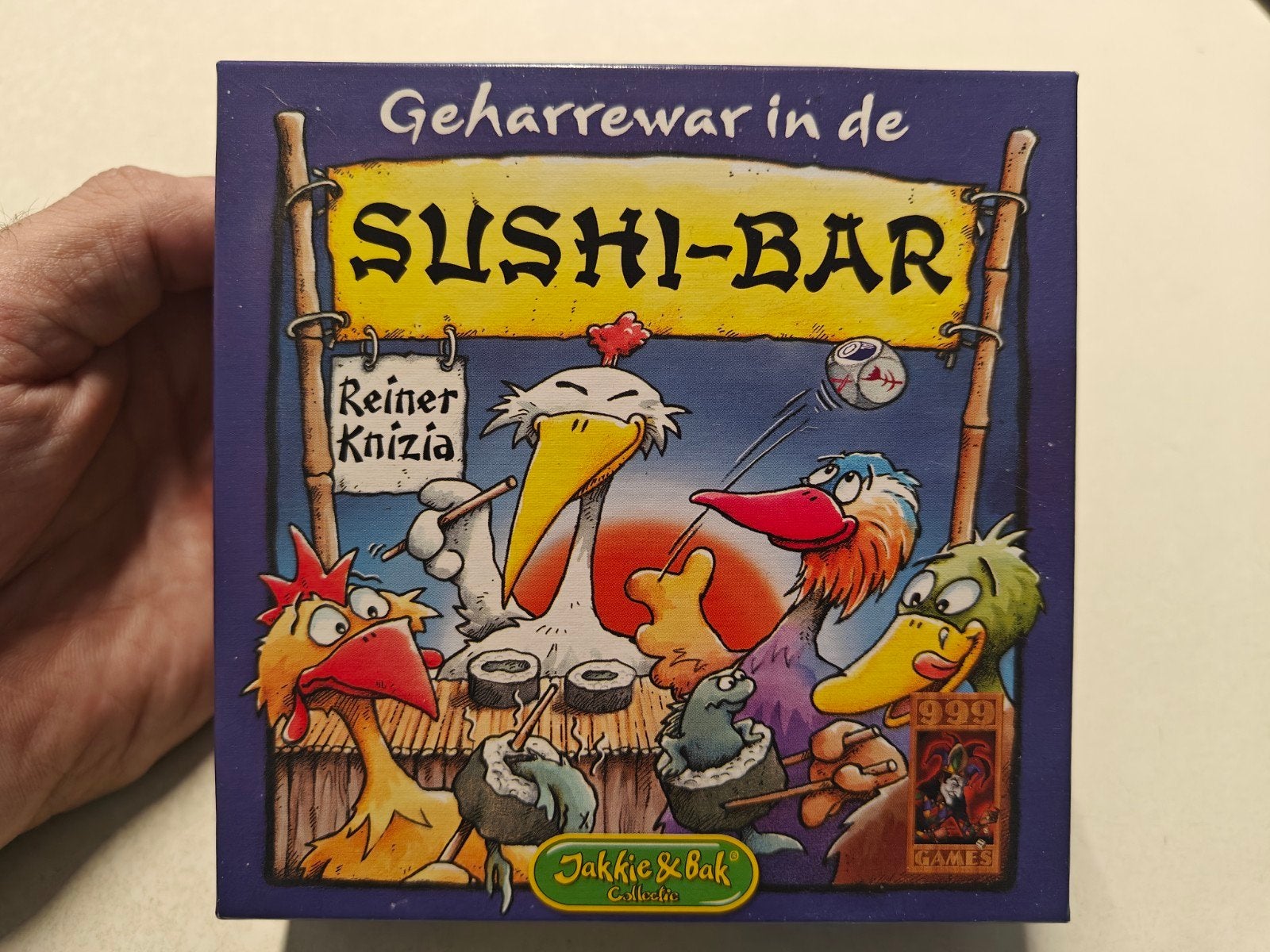Geharrewar in de Sushibar nieuwstaat, Een of twee spelers, Ophalen, Zo goed als nieuw, 999 Games bv