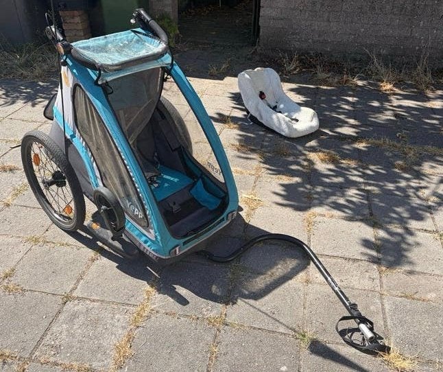 Yepp fietskar voor achter de fiets, te koppelen, Fietsen en Brommers, Fietsaccessoires | Aanhangers en Karren, Ophalen, Gebruikt