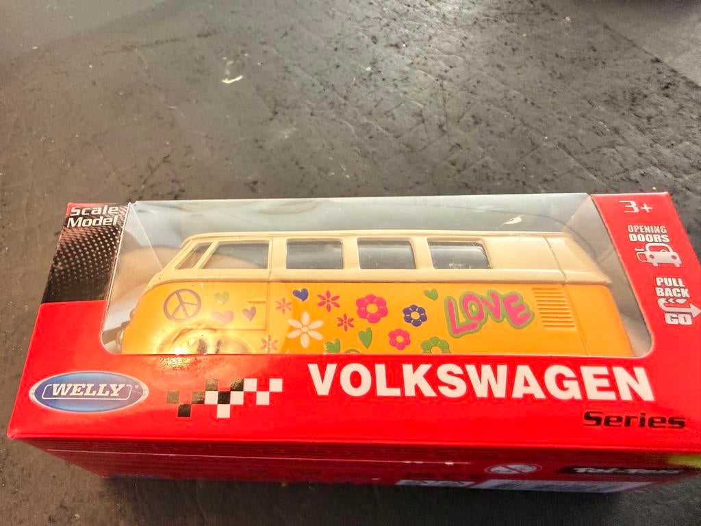 Welly volkswagen hippiebus nieuw in doos, Ophalen, Nieuw, Overige typen, Overige merken