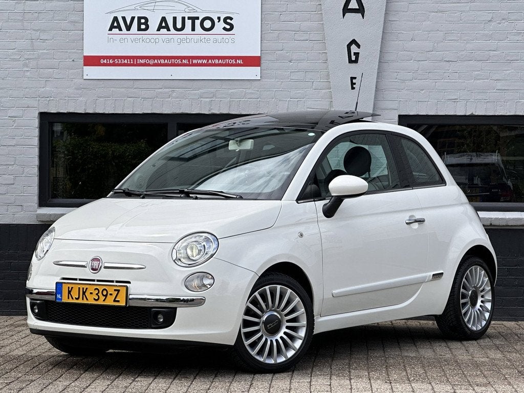 Fiat 500 1.2 Lounge Airco Schuif-Kanteldak Xenon Navi PDC, Auto's, Fiat, Bedrijf, Te koop, ABS, Airbags, Airconditioning, Bi-Xenon koplampen