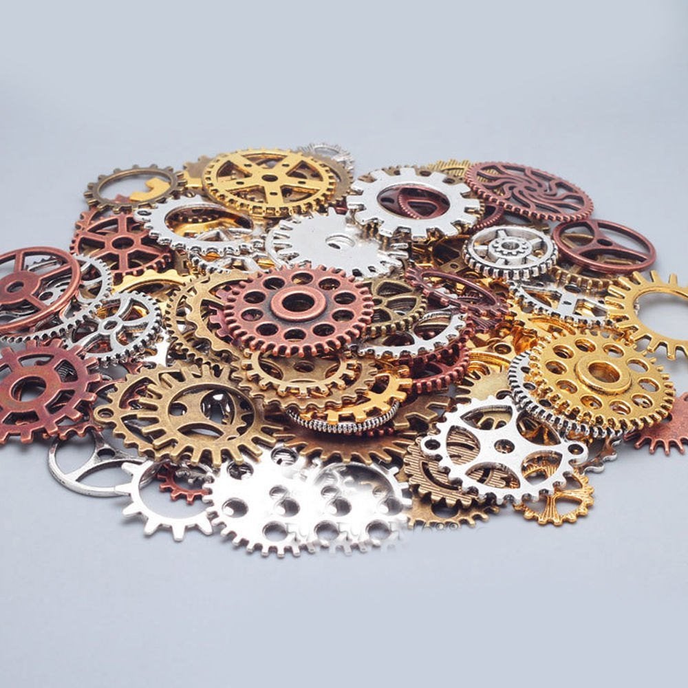 Steampunk Tandwielen Set / Metaal Onderdelen Radar Vintage, Hobby en Vrije tijd, Knutselen, Verzenden, Nieuw, Knutselmateriaal